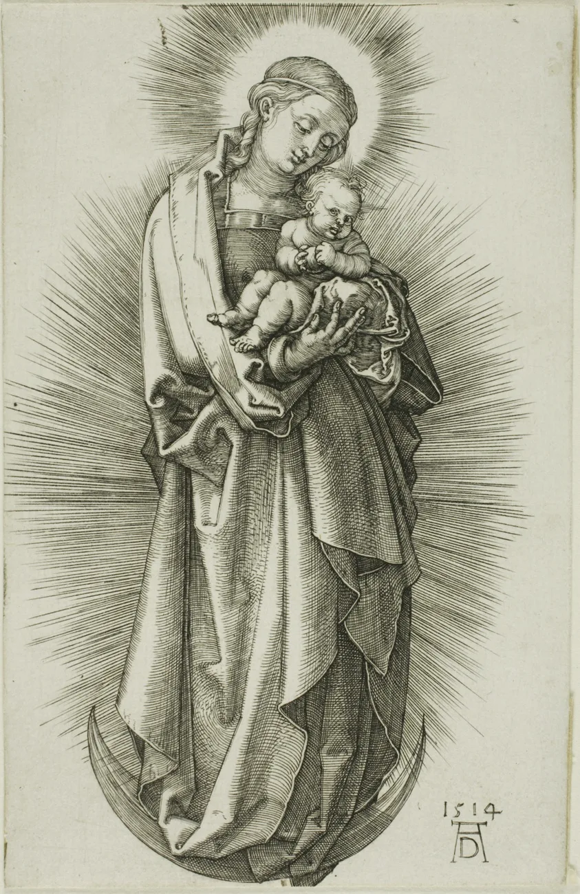The Virgin on the Crescent with a Diadem by Albrecht Dürer, 1514