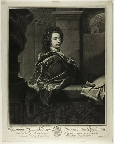 Hyacinthe Rigaud by Gérard Edelinck, 1698