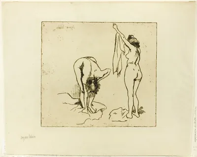 Two Women Drying Themselves by Suzanne Valadon, 1896