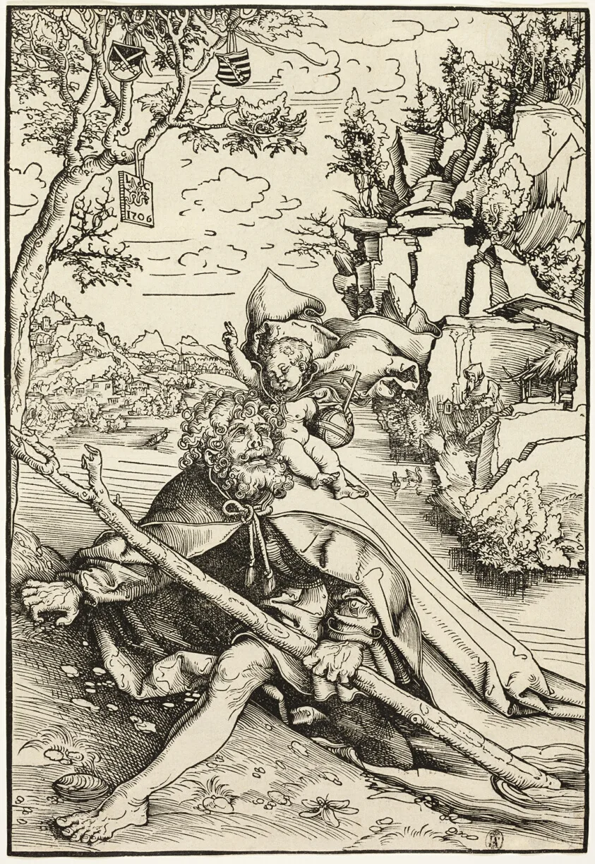 Saint Christopher by Lucas Cranach the Elder, 1506, published 1509