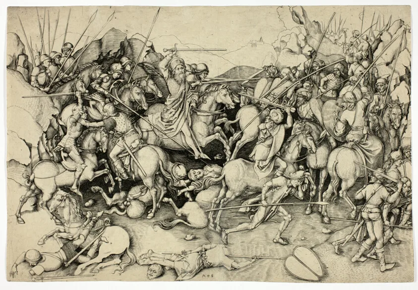 The Battle of St. James The Greater at Clavijo by School of Martin Schongauer, n.d.