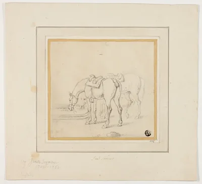 Two Horses Drinking by James Seymour, n.d.