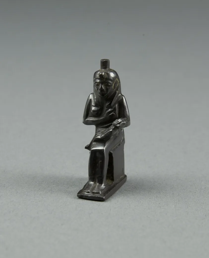 Amulet of the Goddess Isis Nursing the God Horus by Ancient Egyptian, Third Intermediate Period, Dynasty 25 (about 747–656 BCE)