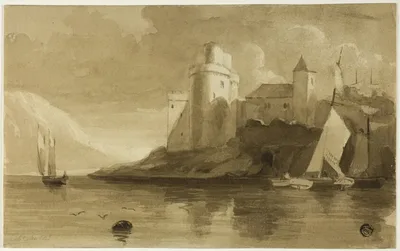 Castle on Lake by Unknown artist, n.d.