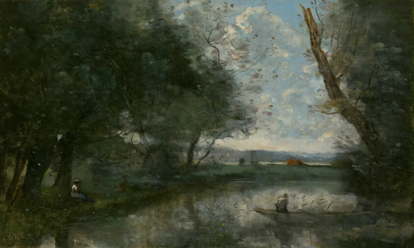 Landscape by Jean Baptiste Camille Corot, 1865/70