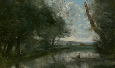 Landscape by Jean Baptiste Camille Corot, 1865/70