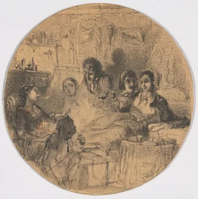 Scene from Bohemian Life by James McNeill Whistler, 1855/57