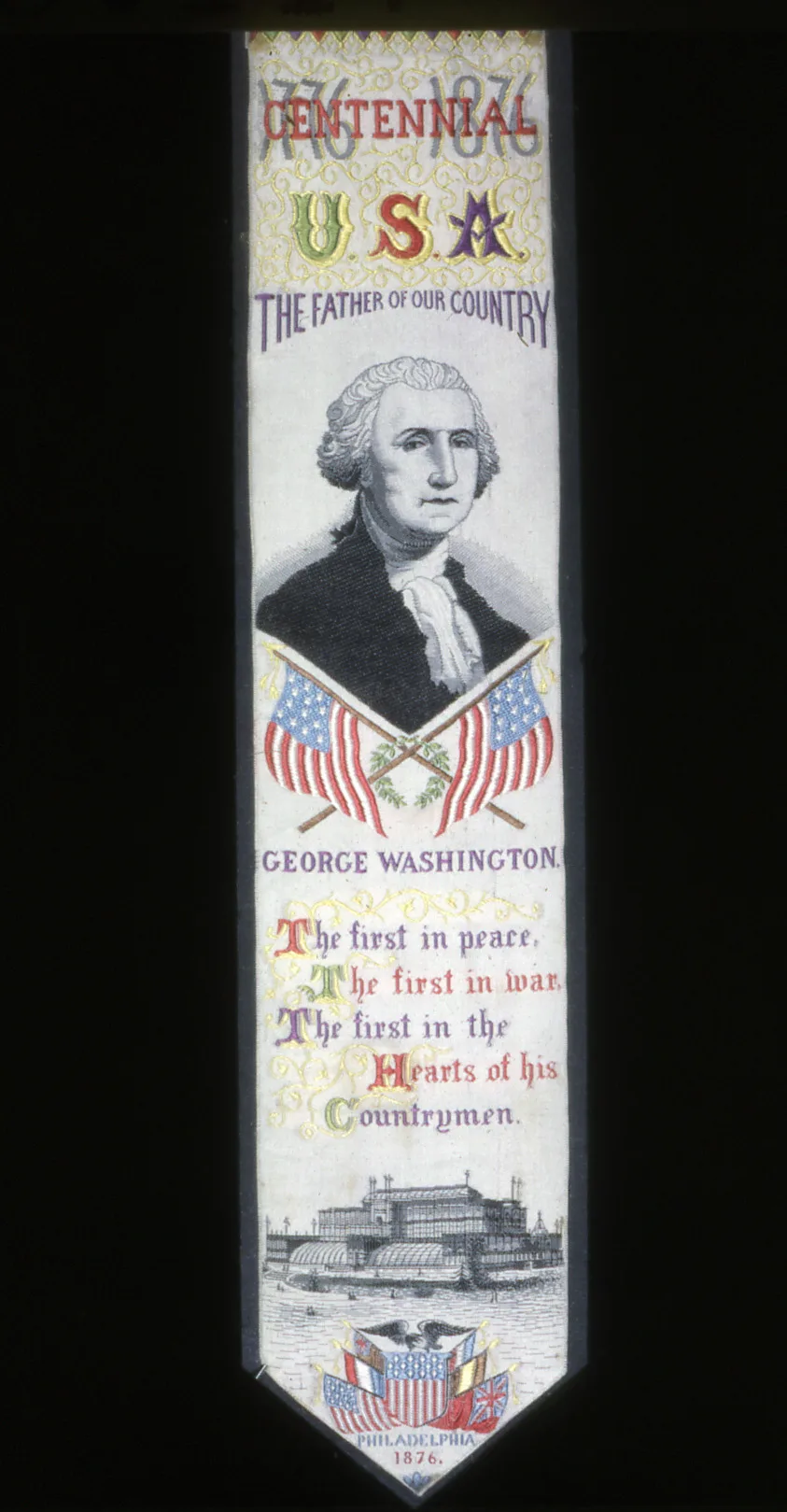 Commemorative Bookmark "Centennial U.S.A." by Thomas Stevens, 1876