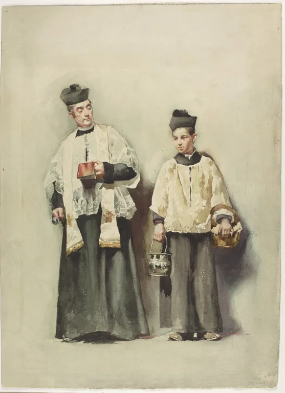 Priest and Boy by Lawrence Carmichael Earle, n.d.