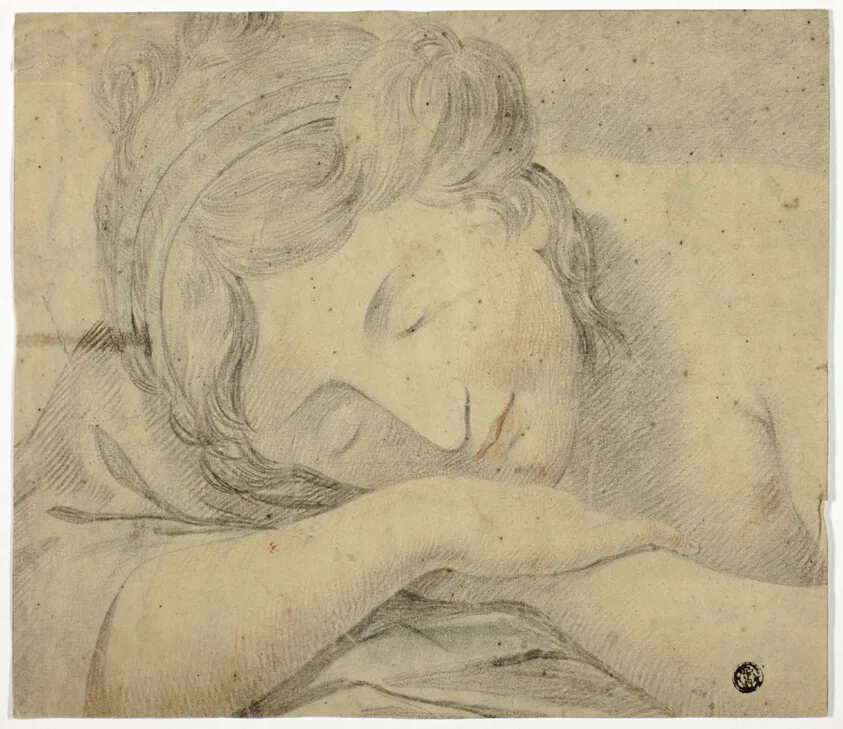 Sleeping Woman With Head on Arms by Unknown artist, n.d.