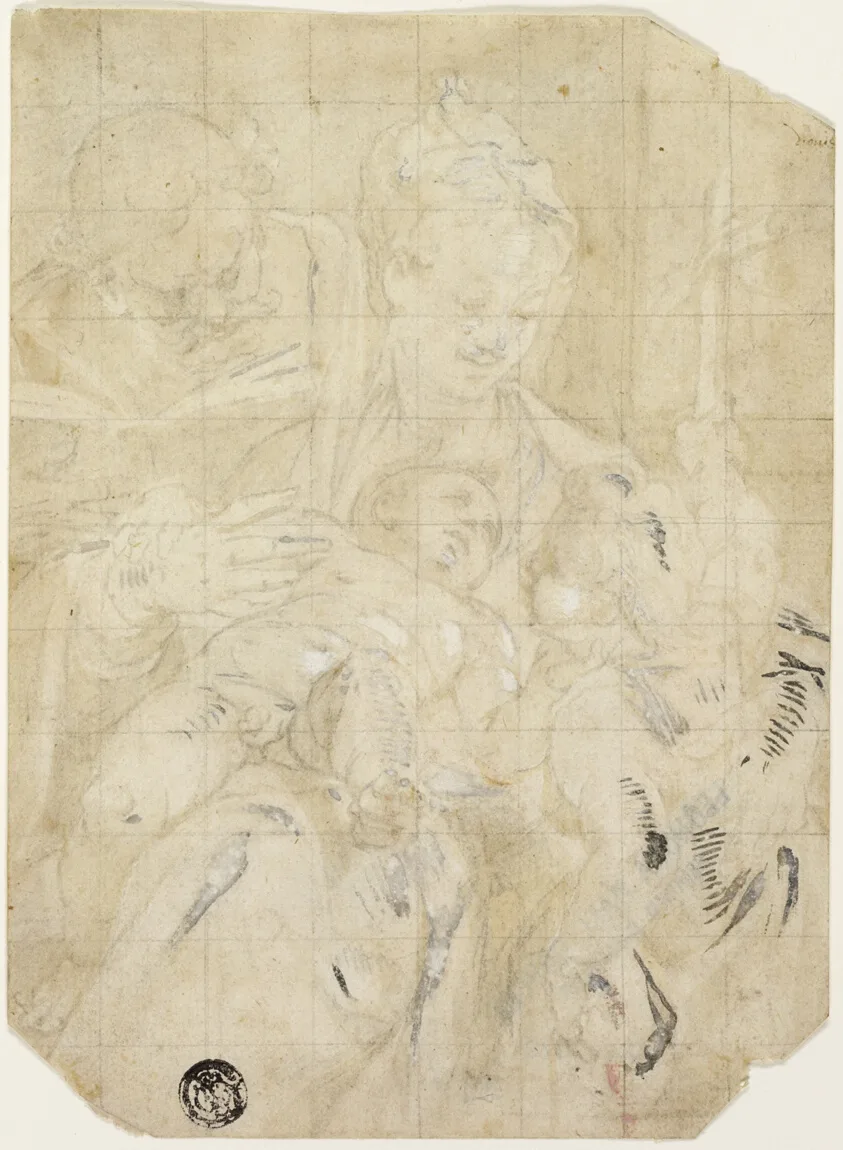 Holy Family with the Infant Saint John the Baptist by Denys Calvaert, 1580/85