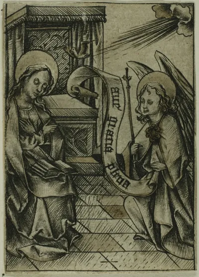 The Annunciation by Israhel van Meckenem, the younger, n.d.