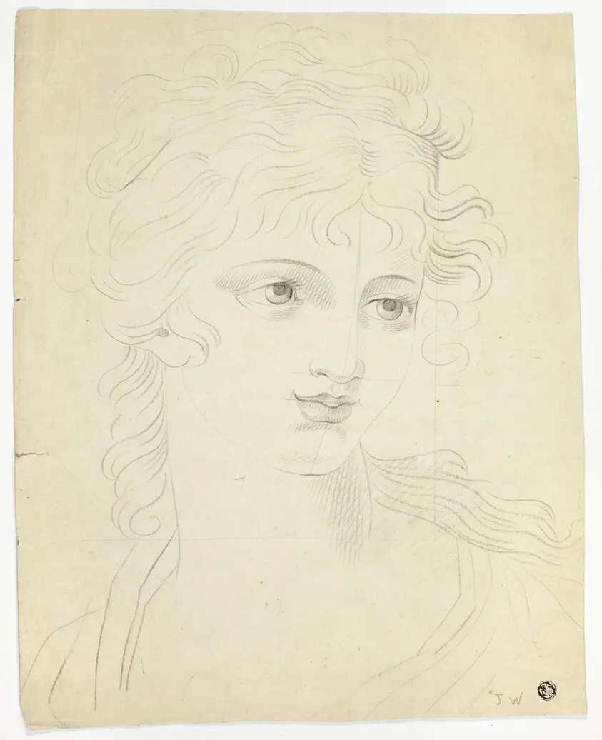 Portrait Head of Girl by J. Aspinall, n.d.