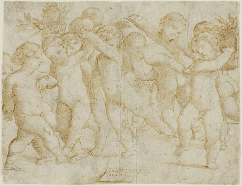 Twelve Children Dancing by Domenico Campagnola, 1517