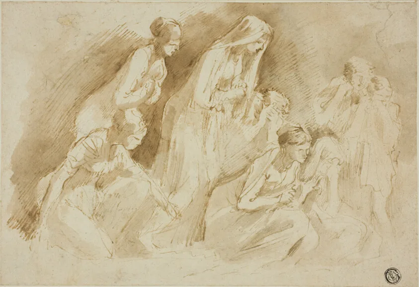 Mourners Over the Dead Christ by Giovanni Benedetto Castiglione, n.d.
