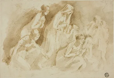 Mourners Over the Dead Christ by Giovanni Benedetto Castiglione, n.d.