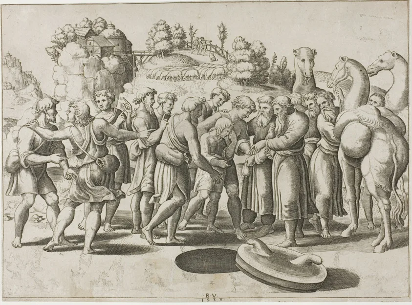 Joseph Sold by his Brothers by Master of the Die, 1533