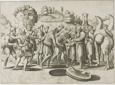 Joseph Sold by his Brothers by Master of the Die, 1533