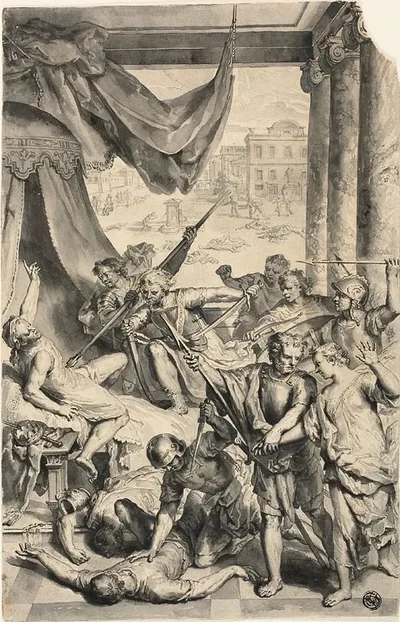 Study for Simeon and Levi Slay the Sichemites, from Figures de la Bible by Gerard Hoet, I, c. 1728