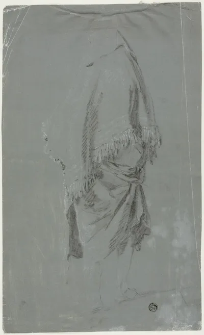 Shawled Woman Seen from the Back by Pierre-Jacques Volaire, n.d.