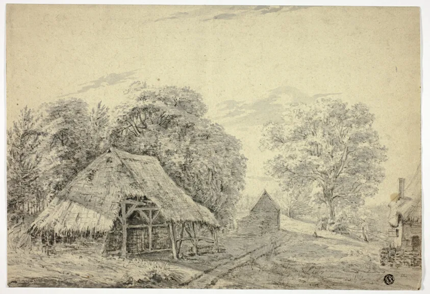 Thatched Shed on Farm by Unknown artist, n.d.
