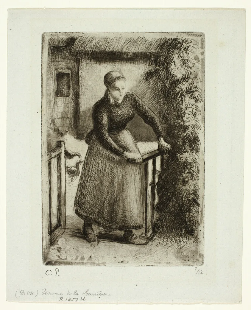 Woman at the Gate by Camille Pissarro, 1889