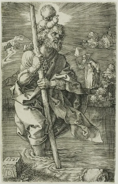 St. Christopher Facing to the Right by Albrecht Dürer, 1521