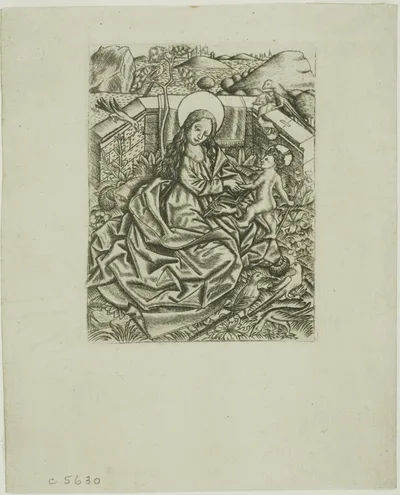 The Virgin and Child in the Garden by Israhel van Meckenem, the younger, n.d.