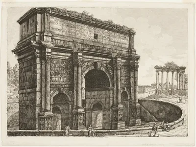 The Arch of Septimus Severus by Luigi Rossini, 1820