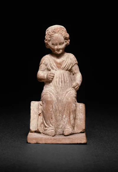 Statuette of a Seated Girl by Ancient Greek, 330-320 BCE