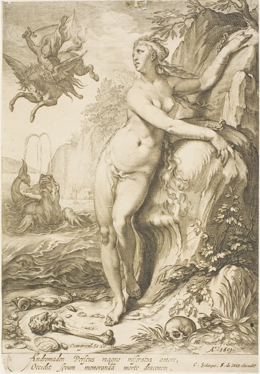 Andromeda by Jan Saenredam, 1601 (printed 1650s)