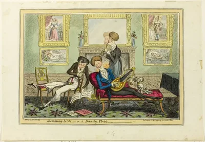 Humming Birds, or A Dandy Trio by George Cruikshank, published July 15, 1819