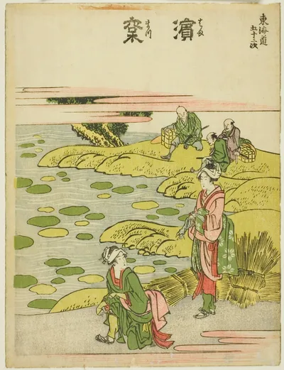 Hamamatsu, from the series "Fifty-three Stations of the Tokaido (Tokaido gojusan tsugi)" by Katsushika Hokusai, c. 1806