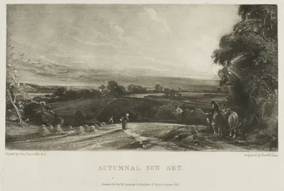 Autumnal Sun Set by David Lucas, 1831