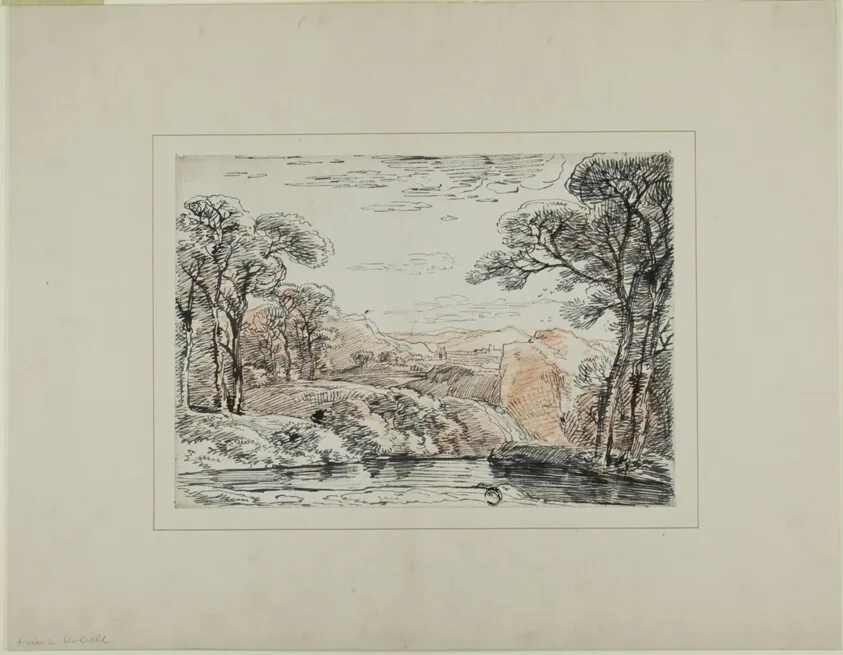 Landscape with River and Distant Hills by Franz Kobell, n.d.