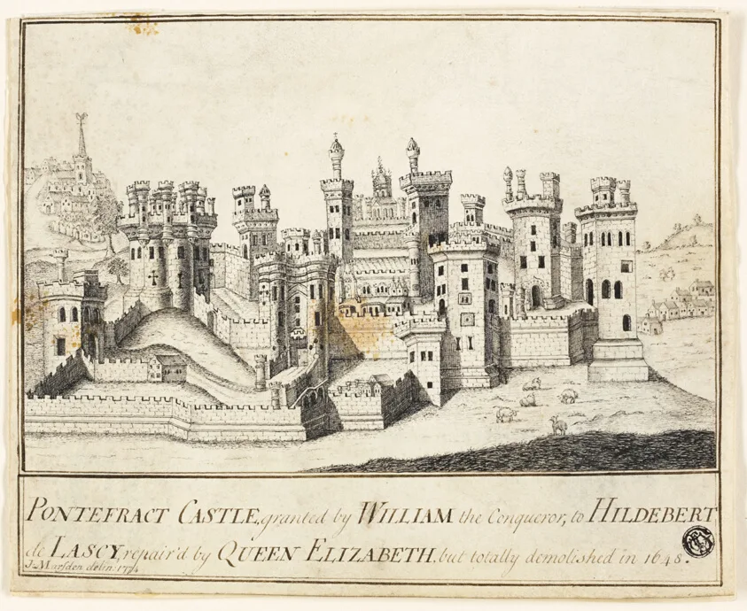 Pontefract Castle by J. Marsden, 1774