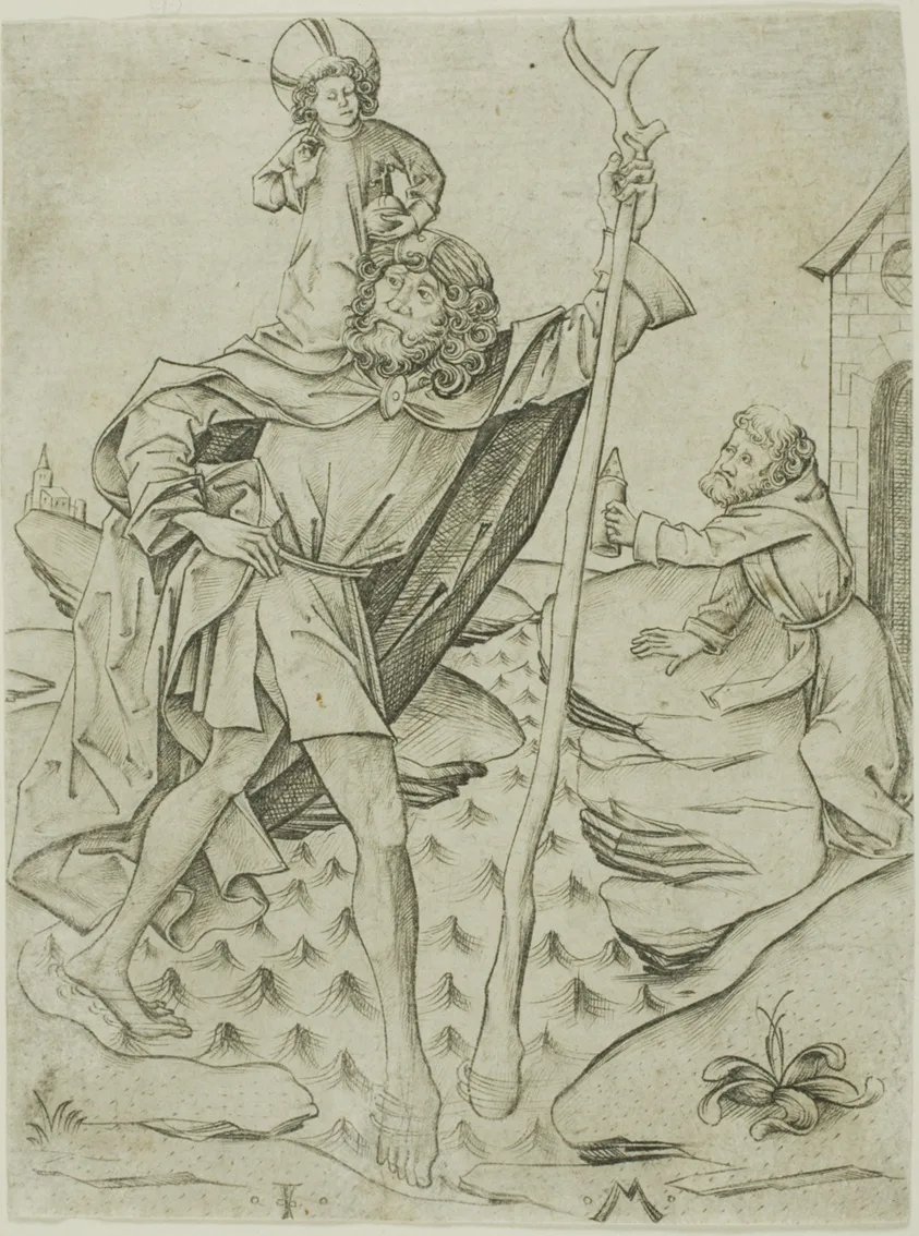 Saint Christopher by Israhel van Meckenem, the younger, n.d.