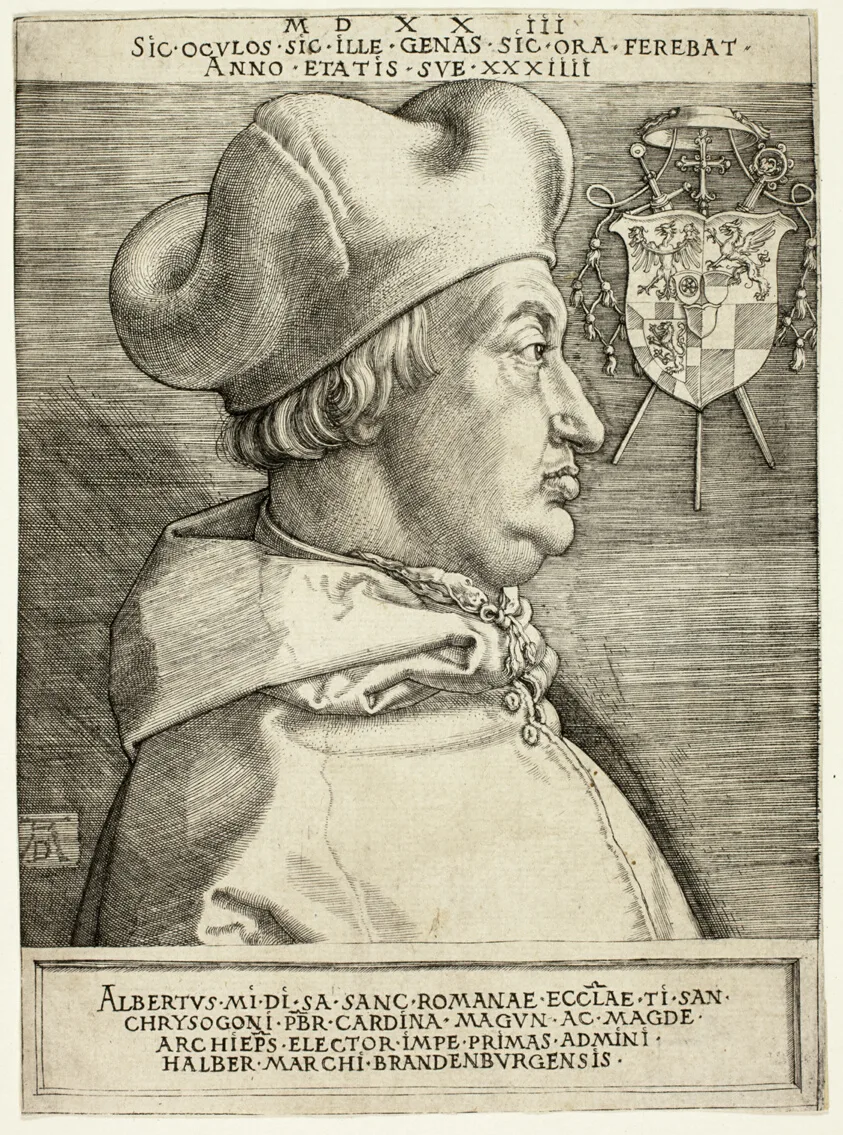 Cardinal Albrecht of Brandenburg (The Great Cardinal) by Albrecht Dürer, 1523