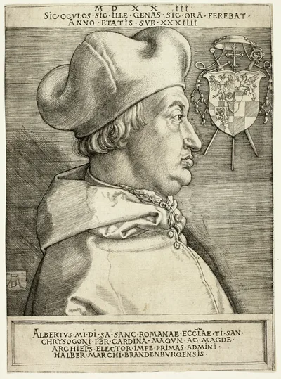 Cardinal Albrecht of Brandenburg (The Great Cardinal) by Albrecht Dürer, 1523