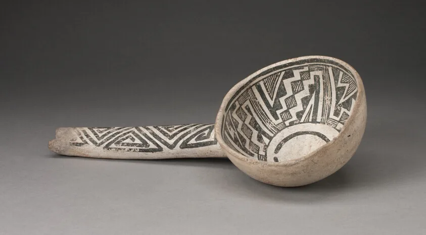 Dipper or Ladle with Interlocking Zigzag and Step-Fret Designs by Ancestral Pueblo, 1000–1300