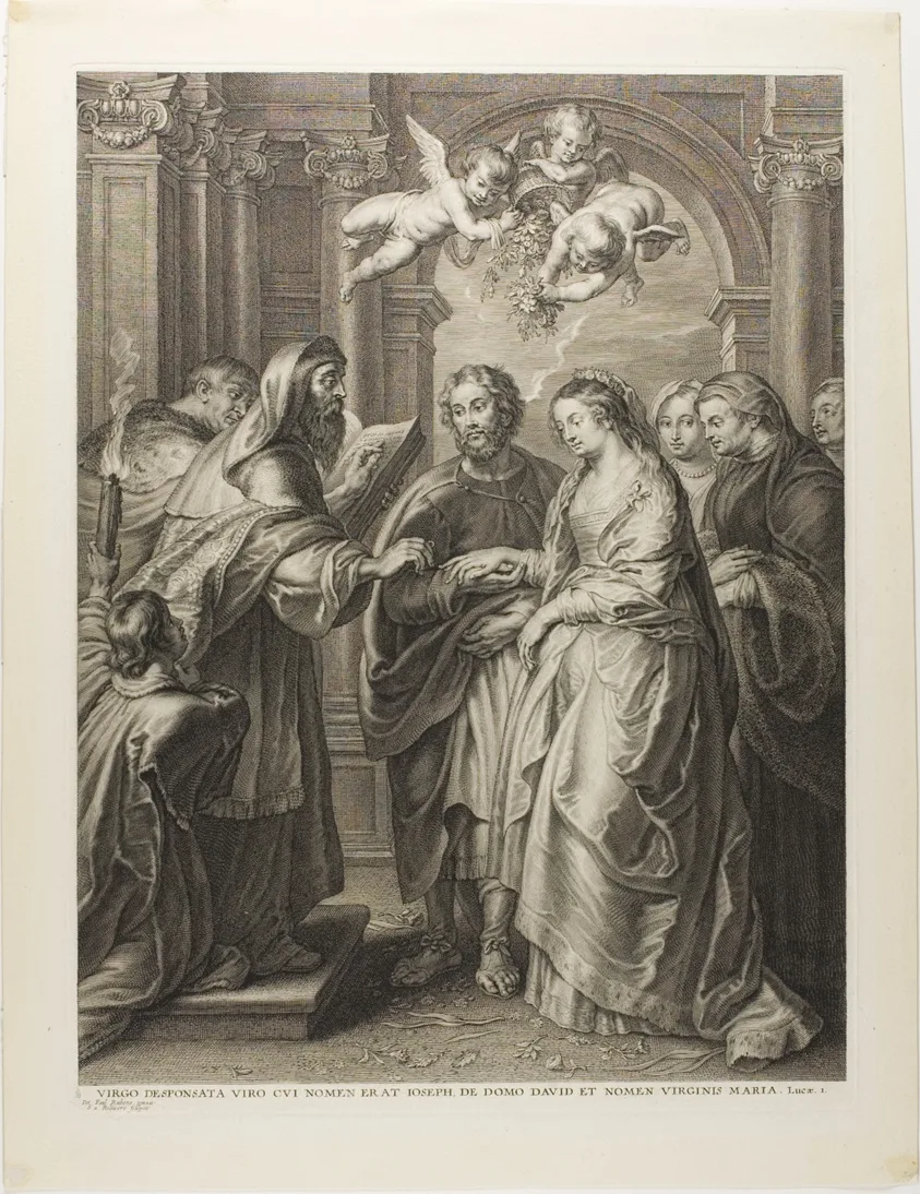 The Marriage of the Virgin by Schelte Adamsz. Bolswert, 1625/59, printed after 1750