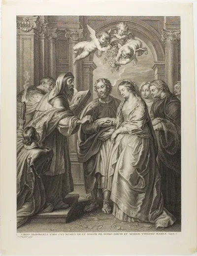 The Marriage of the Virgin by Schelte Adamsz. Bolswert, 1625/59, printed after 1750