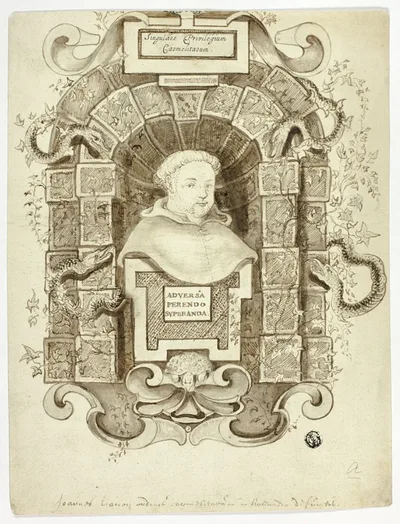 Bust Portrait of Carmelite Monk in Niche by Johannes Lanoy, n.d.