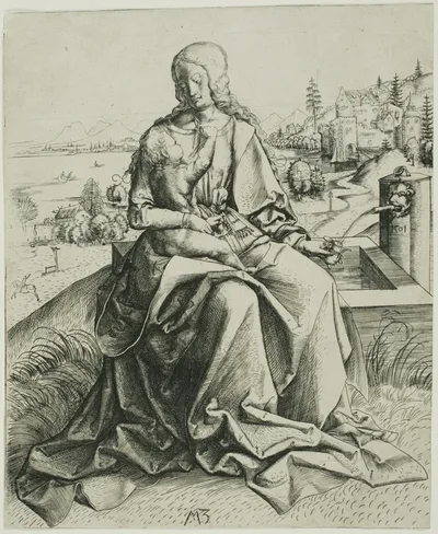 The Madonna by the Fountain by Master MZ, 1501