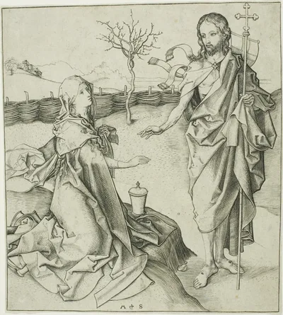 Christ Appearing to the Magdalen—Noli Me Tangere by Martin Schongauer, n.d.
