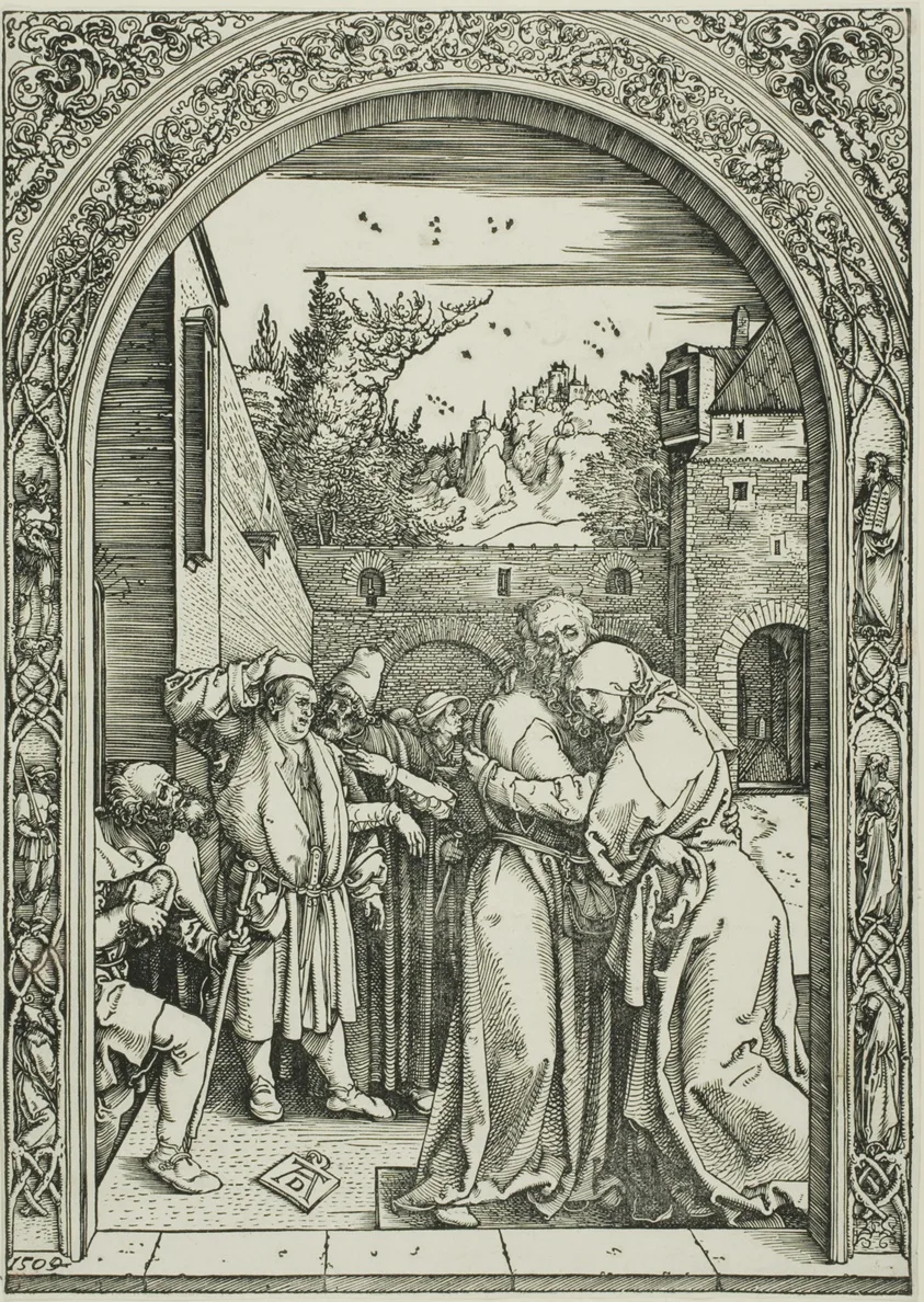 Joachim and St. Anne Meet at the Golden Gate, from The Life of the Virgin by Albrecht Dürer, 1504