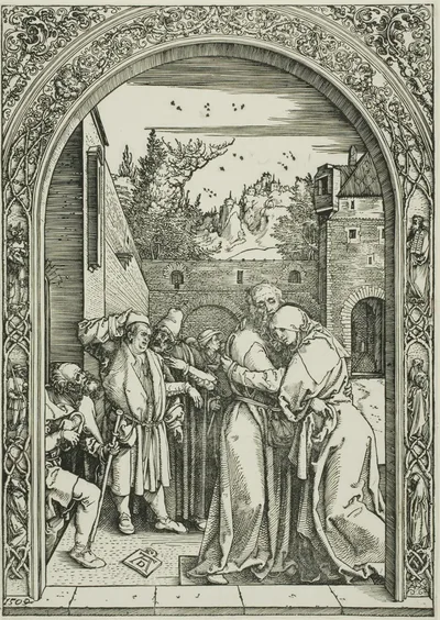 Joachim and St. Anne Meet at the Golden Gate, from The Life of the Virgin by Albrecht Dürer, 1504