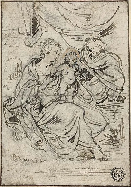 Holy Family by Johann Boeckhorst, n.d.