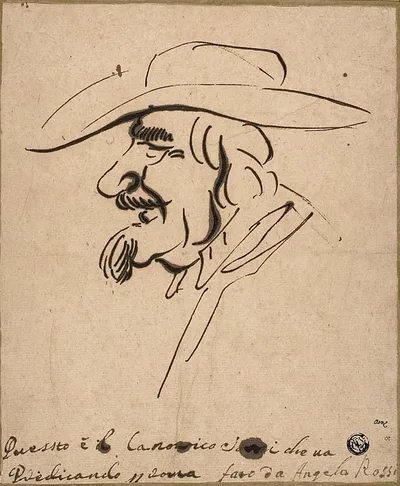 Caricature of Canon Sorri by Angelo de Rossi, n.d.