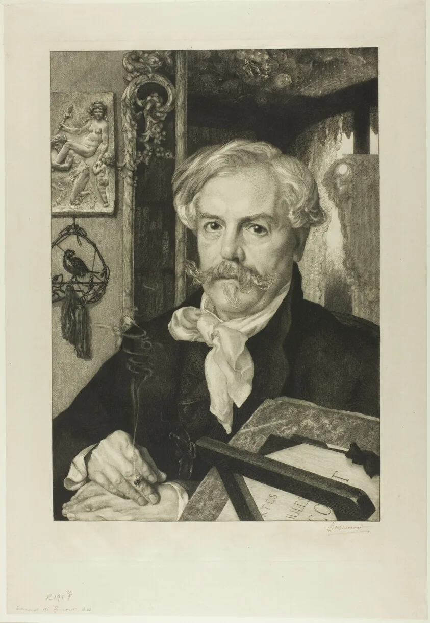 Portrait of Edmond de Goncourt by Félix Henri Bracquemond, 1882